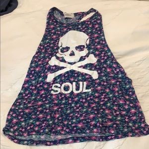 Soulcycle floral tank